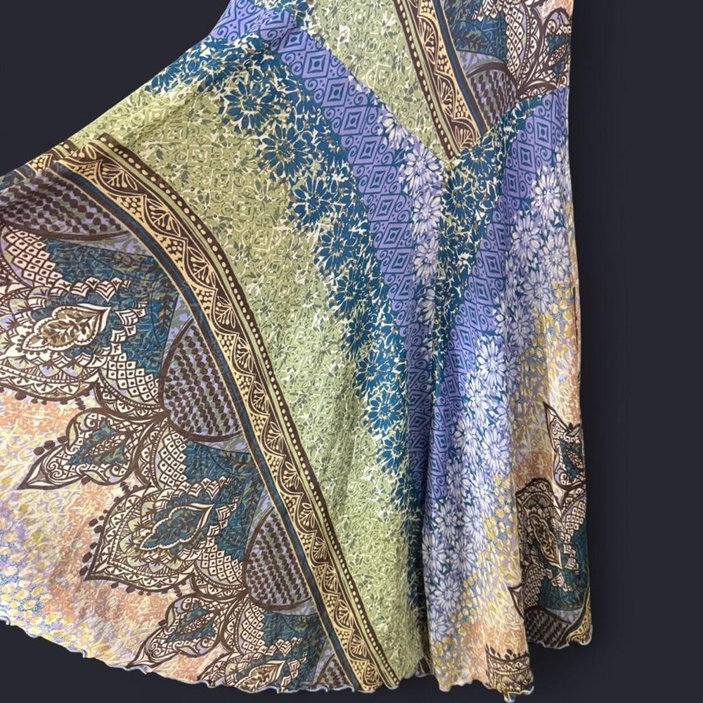 Rabbit Rabbit Rabbit Patchwork Print Midi Sleevel… - image 4